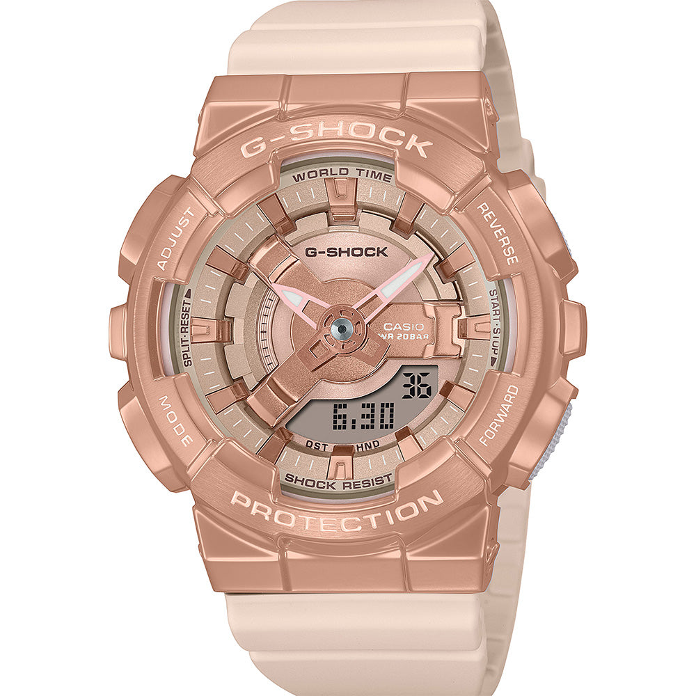 G-Shock GMS110PG-4 Metal Covered Pink Watch