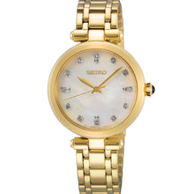 Load image into Gallery viewer, Seiko SRZ536P Mother of Pearl Gold Tone Womens Watch