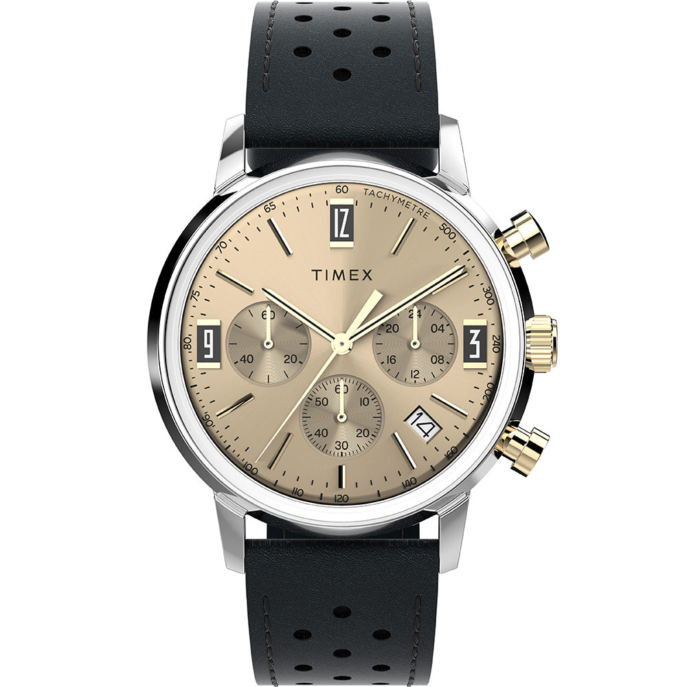 Timex TW2W10000 Marlin Quartz Chonograph Mens Leather Watch