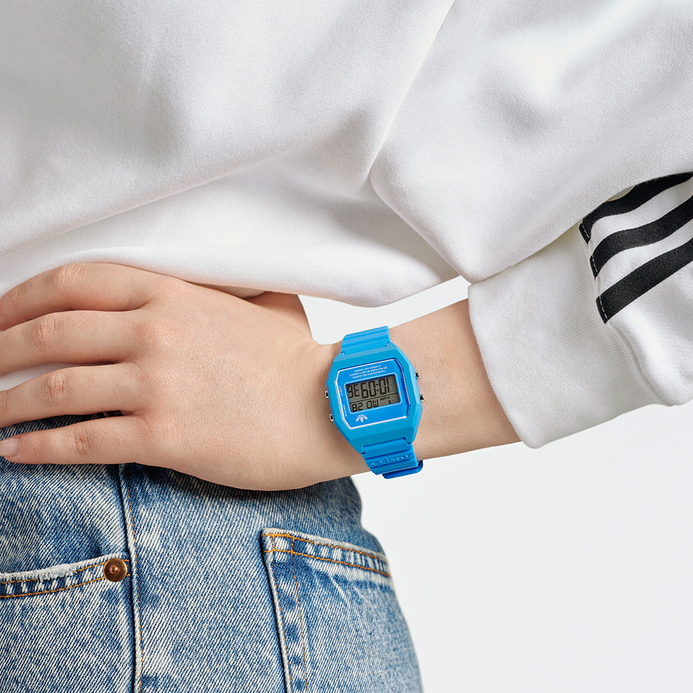 Adidas AOST23559 Digital Two Blue Resin Unisex Watch