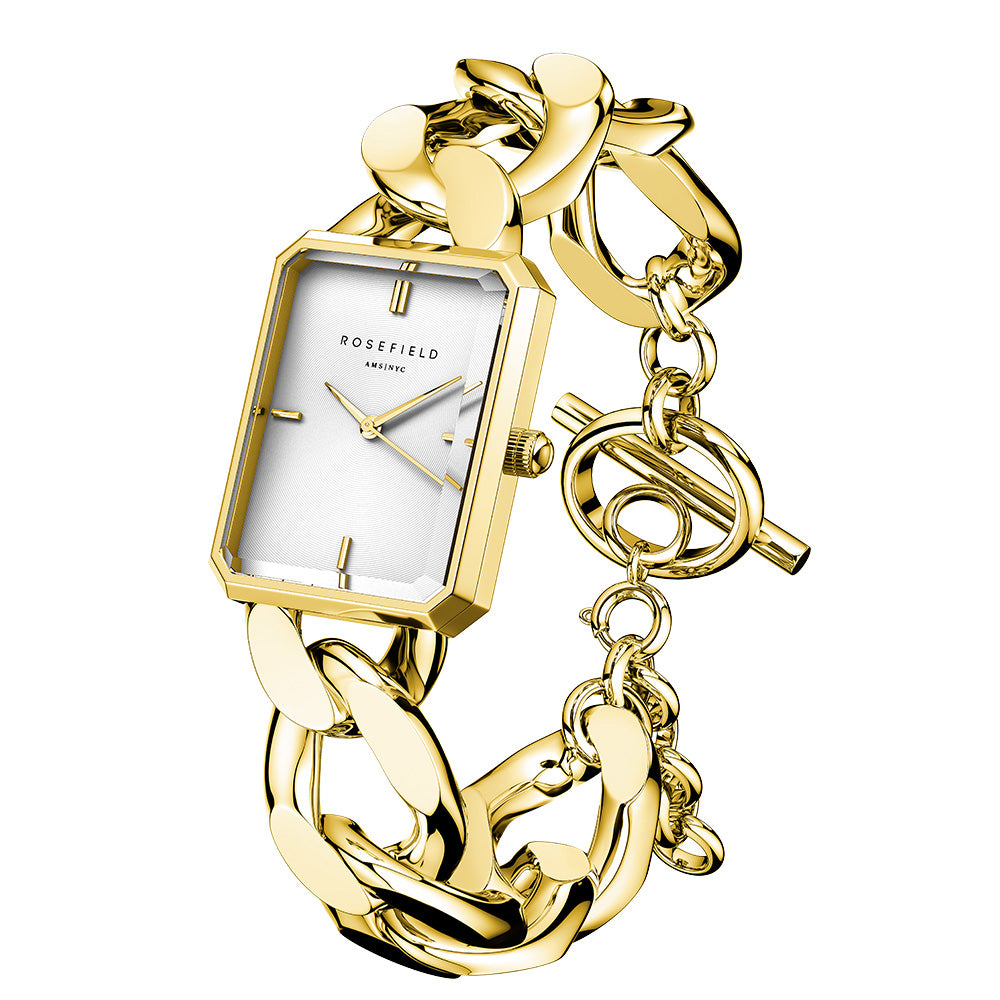 Rosefield SWGSG-O55 Gold Octagon Ladies Bracelet Watch