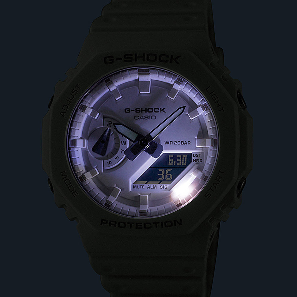 G-Shock GA2100-7A7 One-Tone Gradation White Watch – Shiels Jewellers