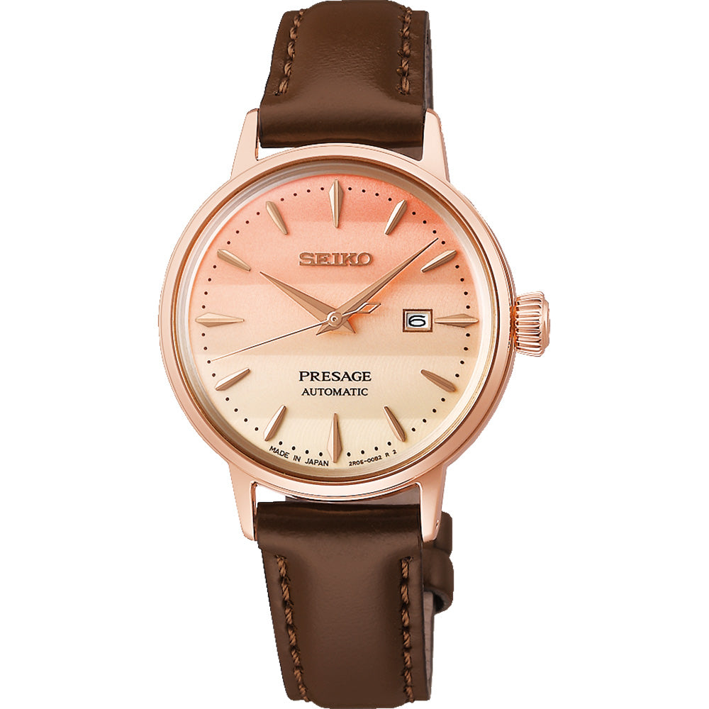 seiko presage cocktail rose gold
