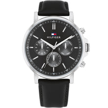 Load image into Gallery viewer, Tommy Hilfiger 1710586 Tyson Black Multi-Function Leather Mens Watch