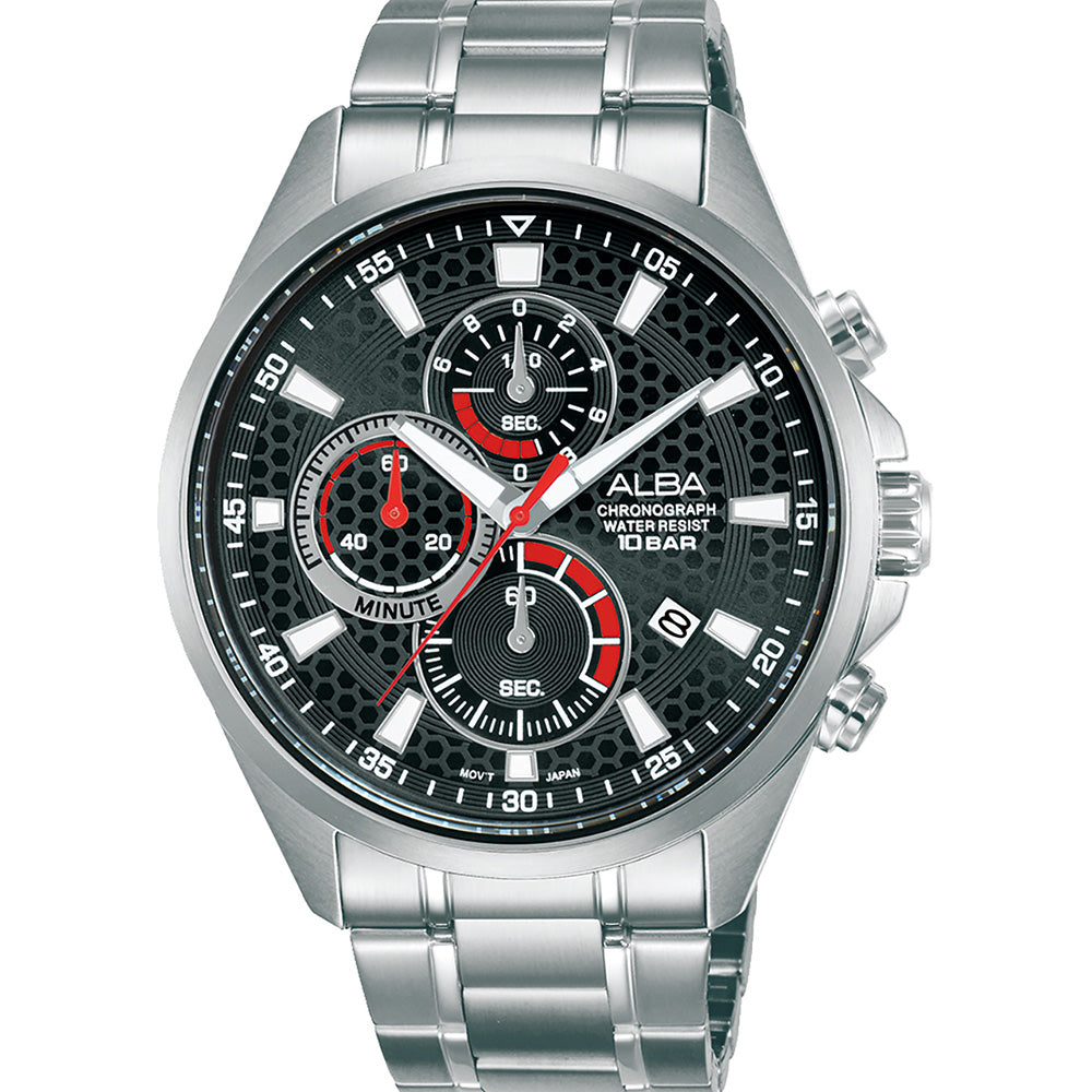 Alba AM3875X Stainless Steel Chronograph Sports Watch