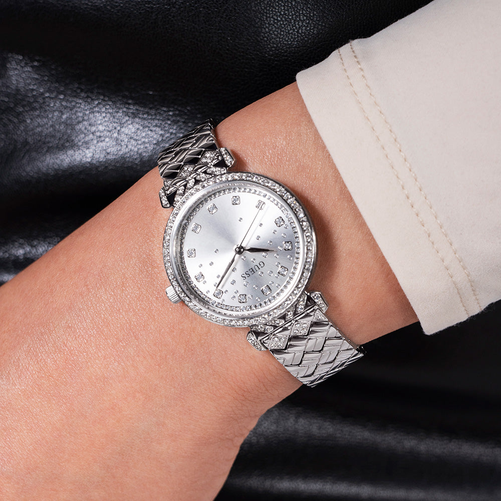 Guess Ladies Enchantment Silver Dial Watch - GW0763L1 GUESS Guess Ladies Enchantment Silver Dial Watch - GW0763L1 GUESS