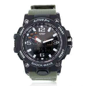 Active Pro 1545D Digital Army Green Sports Watch
