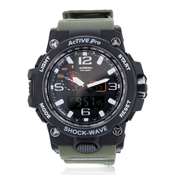 Active Pro 1545D Digital Army Green Sports Watch