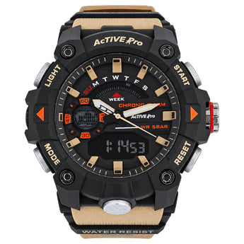 Active Pro Digital 8040 Khaki Sports Watch