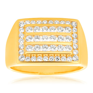 Cubic Zirconia Ring in 9ct Yellow Gold