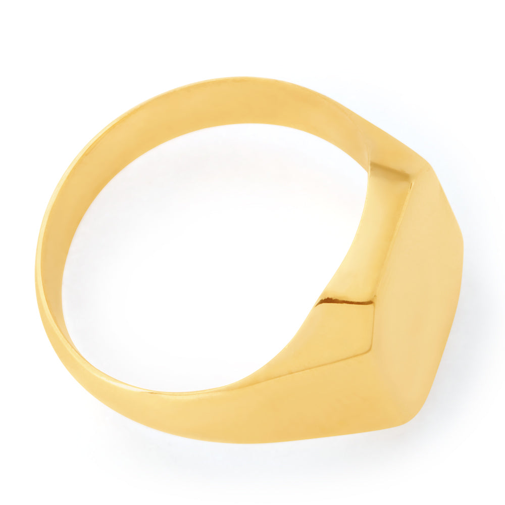9ct Yellow Gold Signet Gents Ring