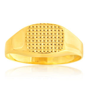 Signet Gents Ring in 9ct Yellow Gold