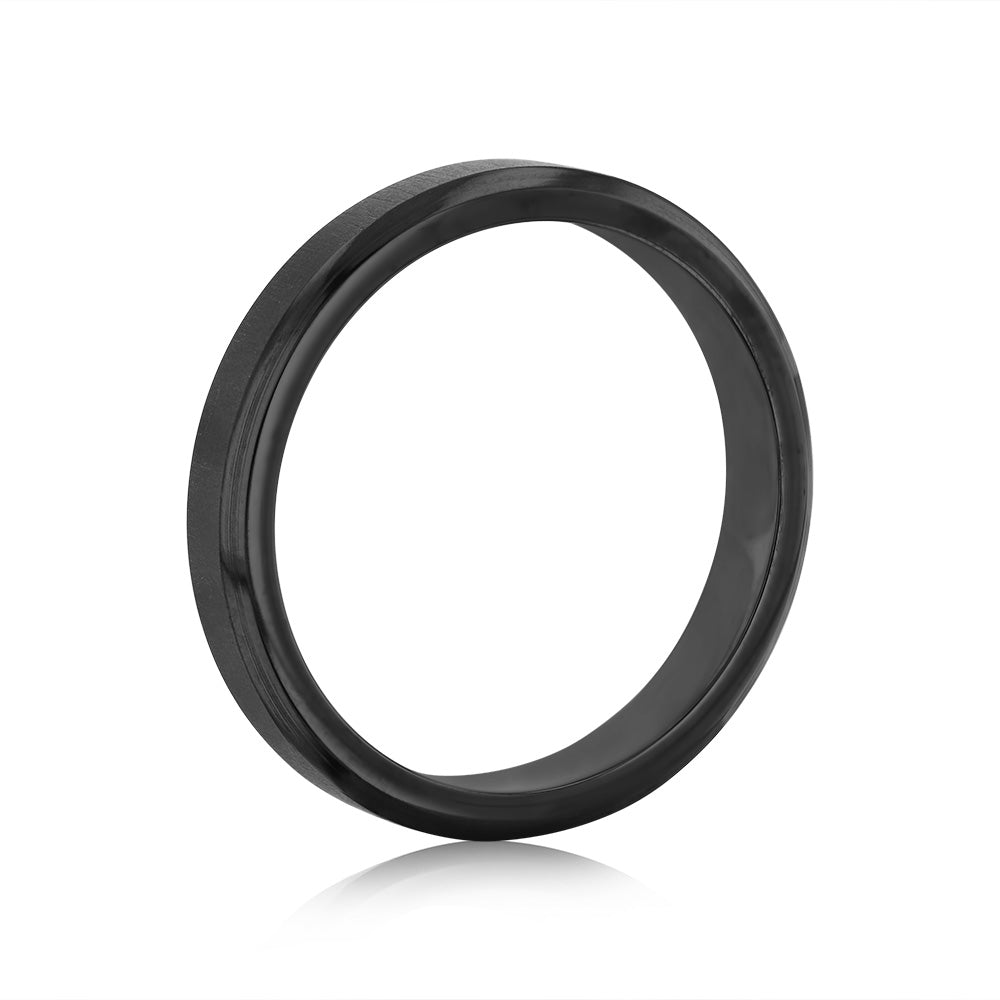 Saindad Rind Zirconium 4mm Gents Ring 2mm Thick Standard Fit Size X– Shiels Jewellers