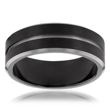 Load image into Gallery viewer, Zirconium 8mm Gents Ring 2.0mm Thick Standard Fit Size Z