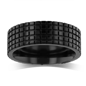 Zirconium 8mm Gents Ring 2.0mm Thick Standard Fit Size Y