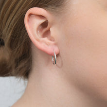 Load image into Gallery viewer, Sterling Silver Plain 15mm Hoop Earrings