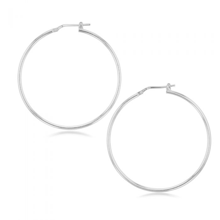 Sterling silver 40mm hoop earrings Clearance