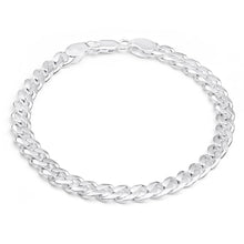 Load image into Gallery viewer, Sterling Silver Heavy 200 Gauge Curb Bracelet 21cm