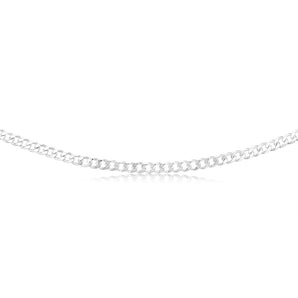 Sterling Silver Curb 150 Gauge 55cm Chain
