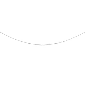 Sterling Silver 35 Gauge 45cm Ball Station Snake Chain