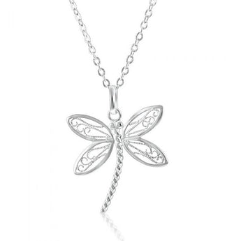 Sterling Silver Dragonfly Pendant