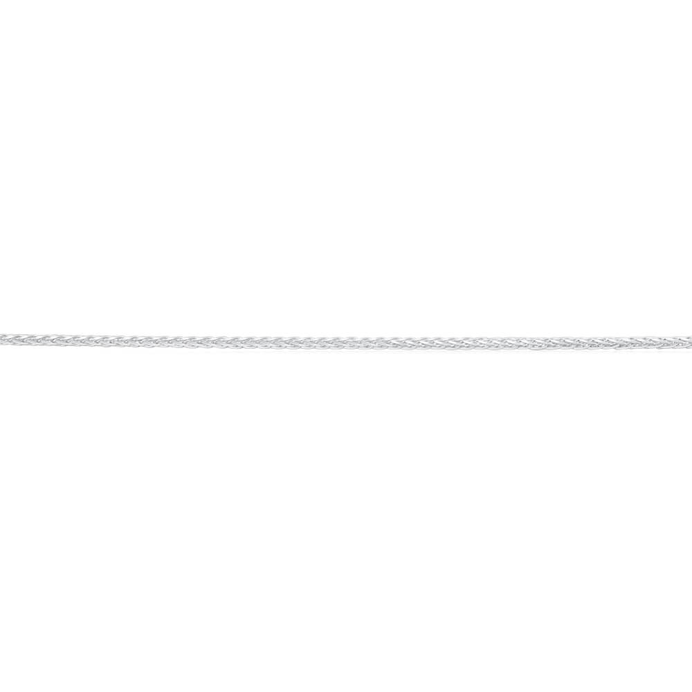 Sterling Silver Wheat Adjustable Heart Drop Chain 55cm