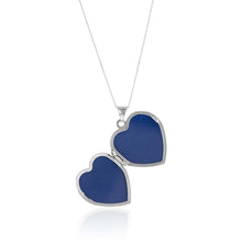 Load image into Gallery viewer, Sterling Silver and Gold Plated Hearts Locket (Engraved &quot;Together Forever&quot;)