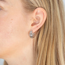 Load image into Gallery viewer, Sterling Silver Oxidised Hoop Earrings