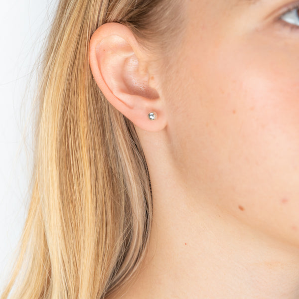 Sterling Silver 5mm Ball Stud Earrings Shiels Jewellers