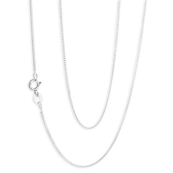 Sterling Silver 50cm 40 Gauge Dicut Curb Chain