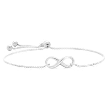 Load image into Gallery viewer, Sterling Silver Fancy Infinity Adjustable Bracelet