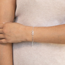 Load image into Gallery viewer, Sterling Silver Fancy Infinity Adjustable Bracelet