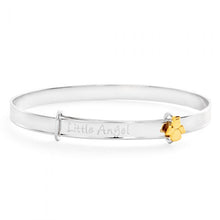 Load image into Gallery viewer, Sterling Silver Gold Plated Little Angel Expandable Baby Bangle