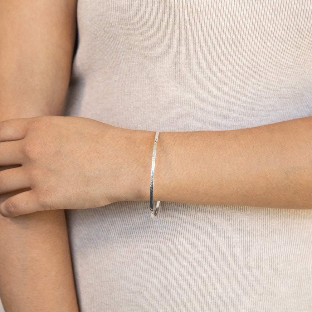 Sterling Silver Simple 65mm Bangle