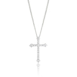 Sterling Silver Cubic Zirconia Cross Pendant