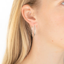 Load image into Gallery viewer, Sterling Silver 30mm Diamond Cut Hoop Earrings