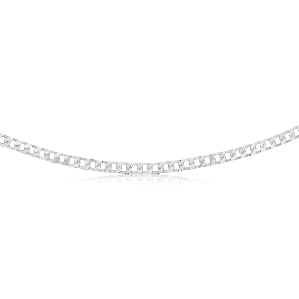 Sterling Silver 150 Gauge Curb Chain 55cm