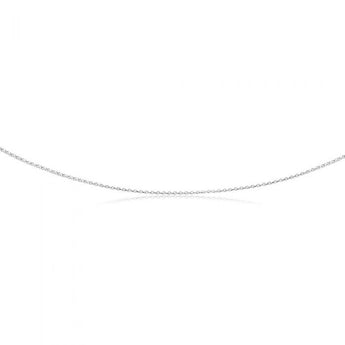 Sterling Silver Rhodium Plated 50cm 60 Gauge Cable Chain