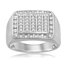 Load image into Gallery viewer, 1/2 Carat of Diamond Gents Ring in Sterling Silver