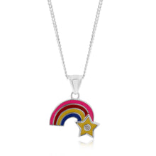Load image into Gallery viewer, Sterling Silver Shooting Star Zirconia Pendant