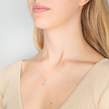 45cm Sterling Silver Fairy on Crescent Moon Pendant on Sterling Silver Chain