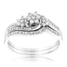 Load image into Gallery viewer, Sterling Silver 1/3 Carat Diamond Dress Ring