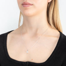 Load image into Gallery viewer, Sterling Silver Zirconia Round Pendant and Stud Earring Set - chain not included