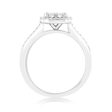 Load image into Gallery viewer, Sterling Silver 1/4 Carat Diamond  2-Ring Bridal Set