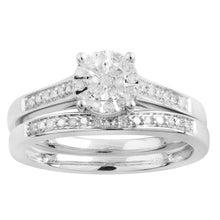 Load image into Gallery viewer, Sterling Silver 1/5 Carat Diamond Ring