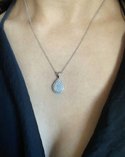 Load image into Gallery viewer, Silver 1/2 Carat Pendant with 52 Brilliant Diamonds on 45cm Chain