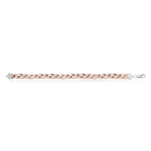 Load image into Gallery viewer, Sterling Silver and Rose Plated 19cm Multi Strand Plait Bracelet