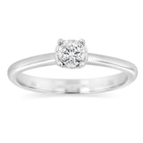Luminesce Laboratory Grown Diamond 5-9 Point Silver Ring with love heart