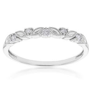 Luminesce Lab Grown Diamond Silver Stacker Ring