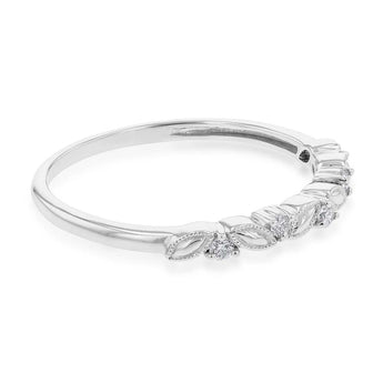 Luminesce Lab Grown Diamond Silver Stacker Ring